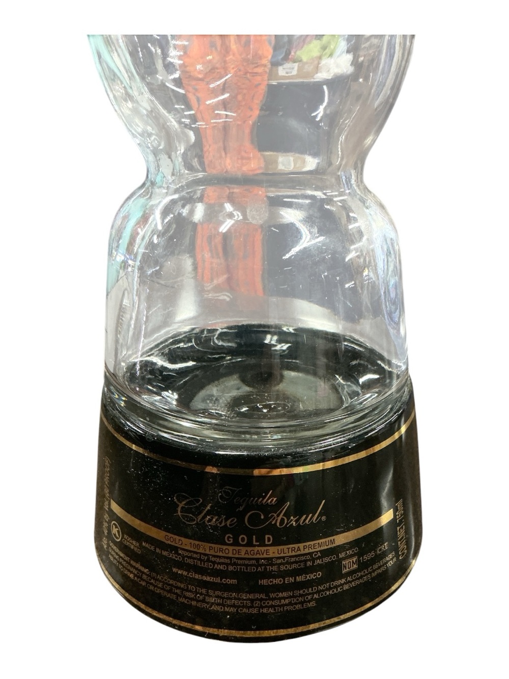 Clase Azul Gold Tequila - Black & Gold Label Empty